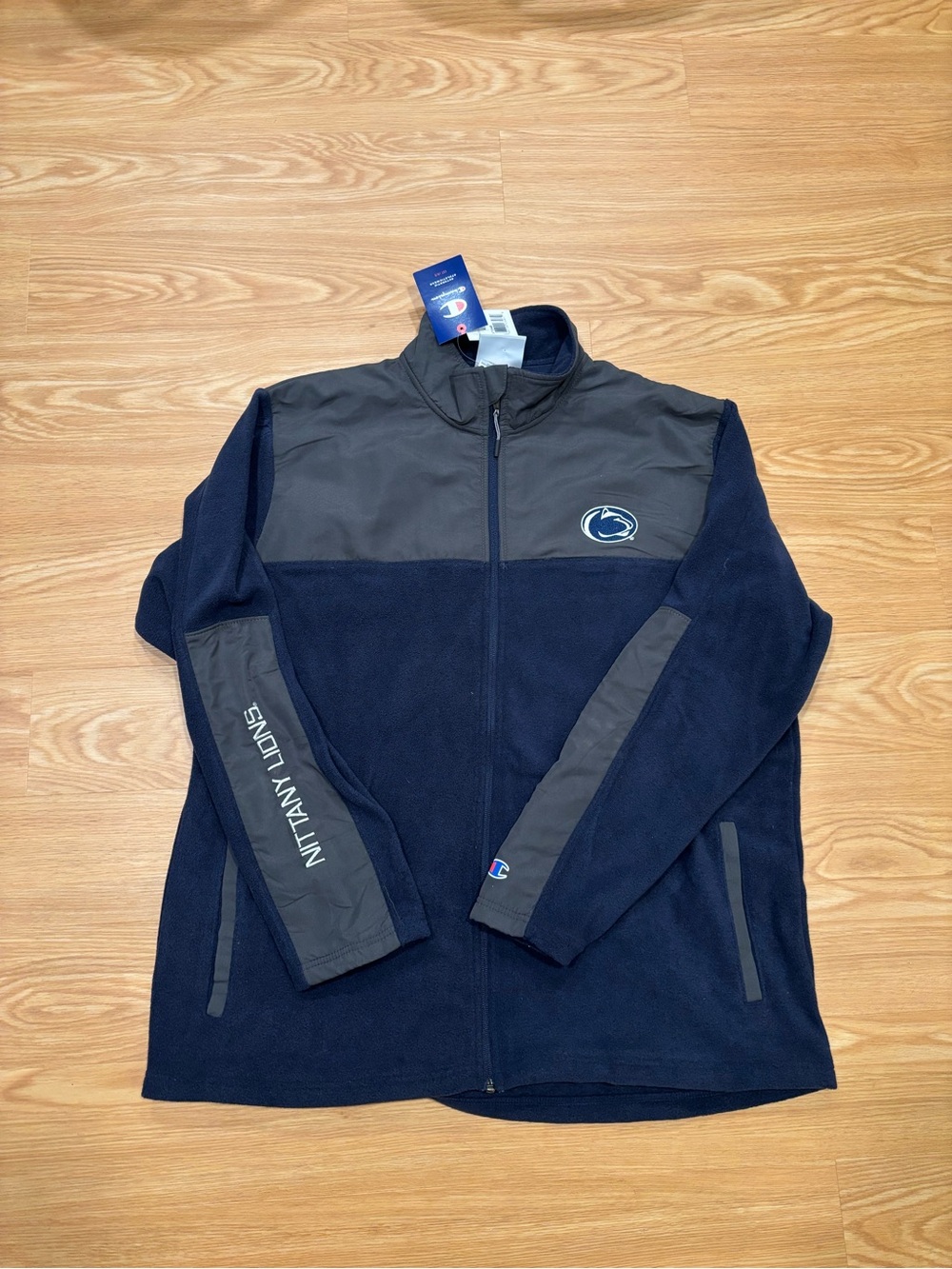 Champion Penn State Navy & Gray Lightweight Fleece Jacket